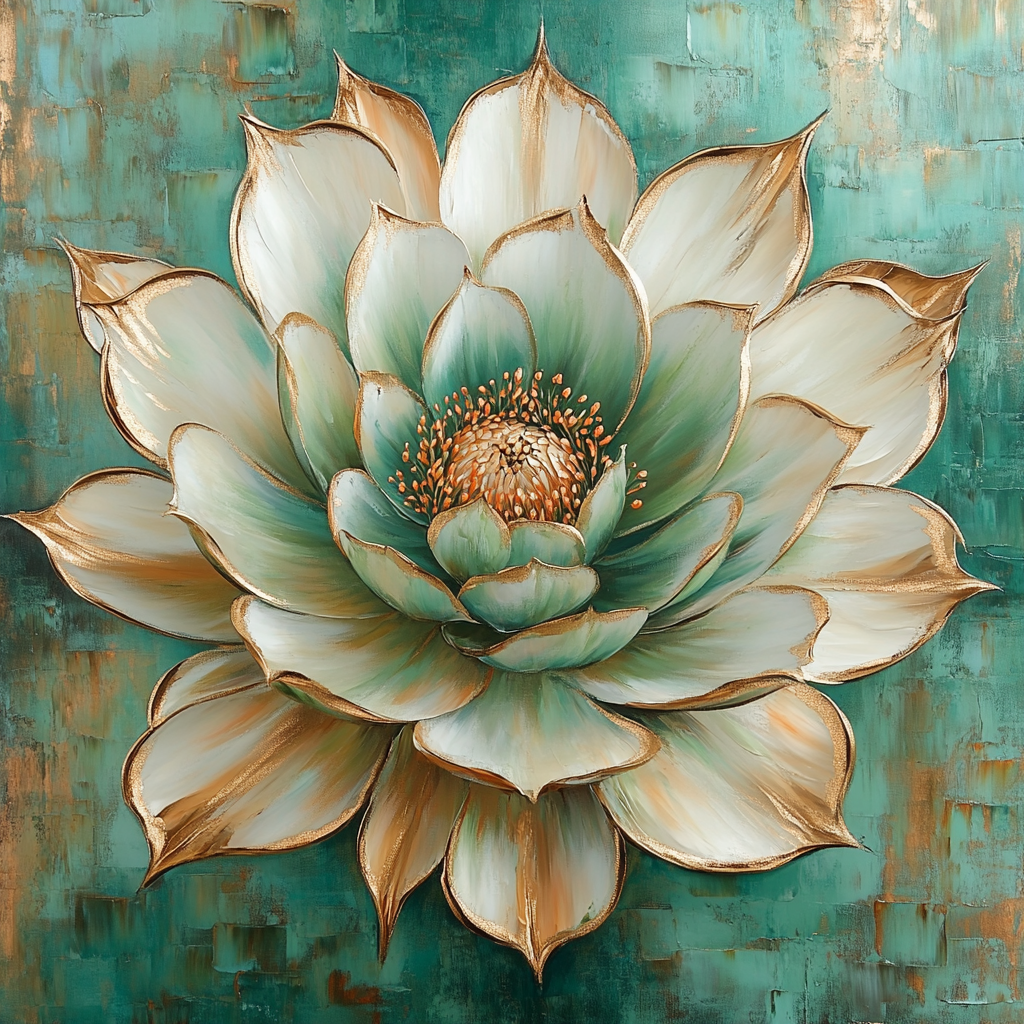 Georgia O’Keeffe Inspired Luminous Cactus Bloom Close Up Painting by numbers kit