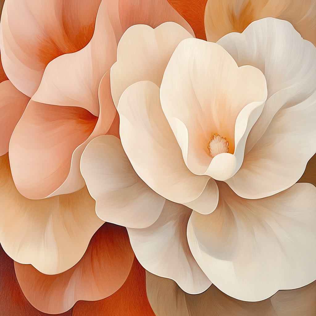 Georgia OKeeffe Inspired Desert Bloom Flowers DIY paint by numbers