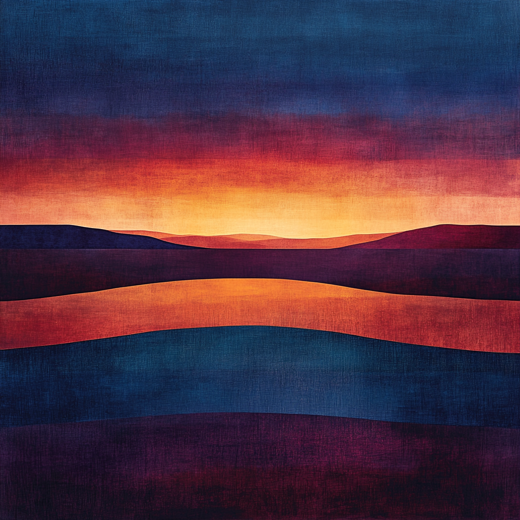 Mark Rothko Inspired Celestial Eclipse Horizon painting number kit