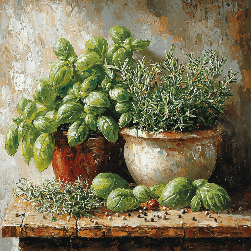 Pierre-Auguste Renoir Inspired Aromatic Herbs Paint By Numbers Kits