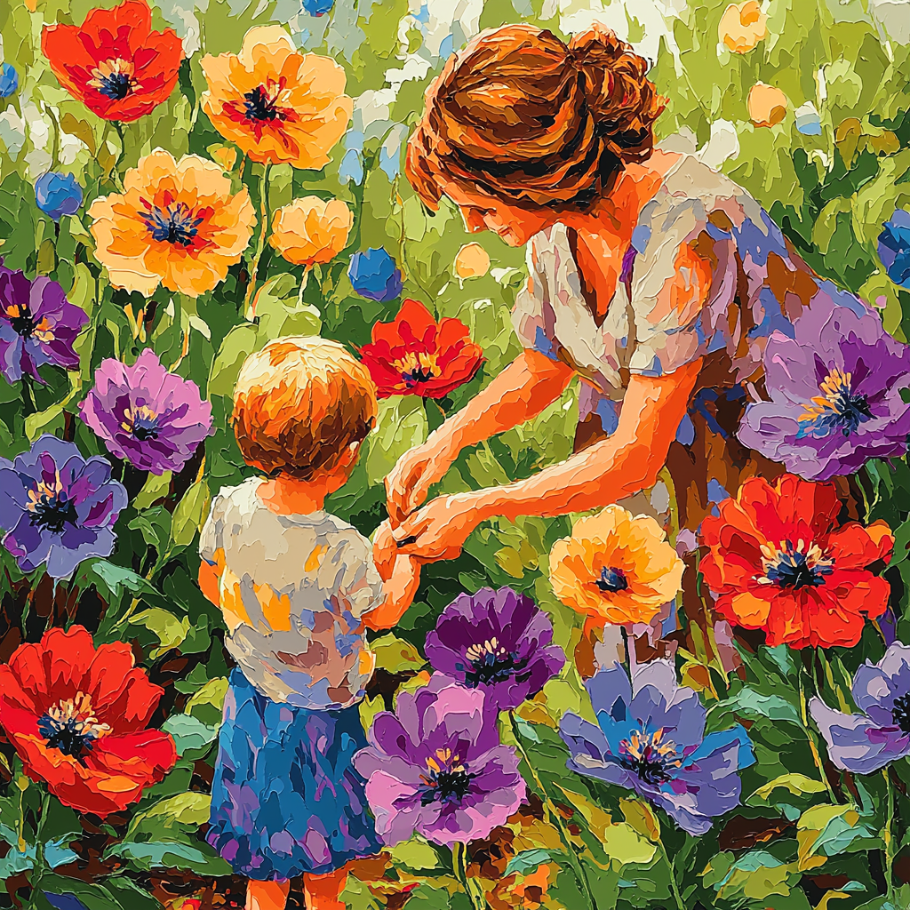 Garden Of Motherly Love Numbered Painting Kits