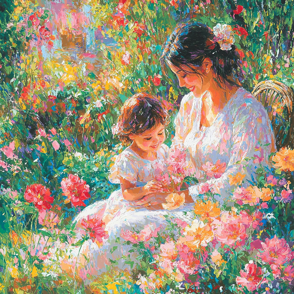 Garden Of Maternal Affection Numbered Painting Kits