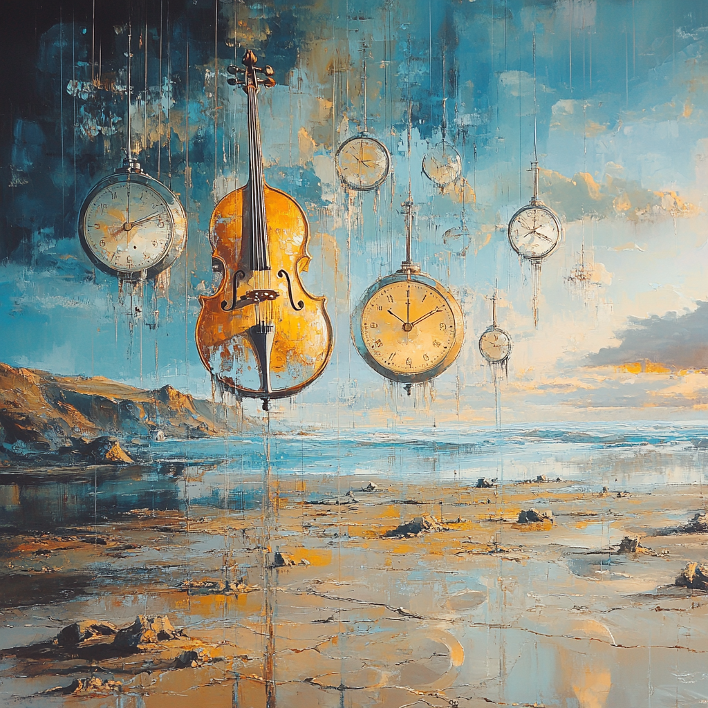 Salvador Dali Inspired Floating Orchestra Numbered painting kits