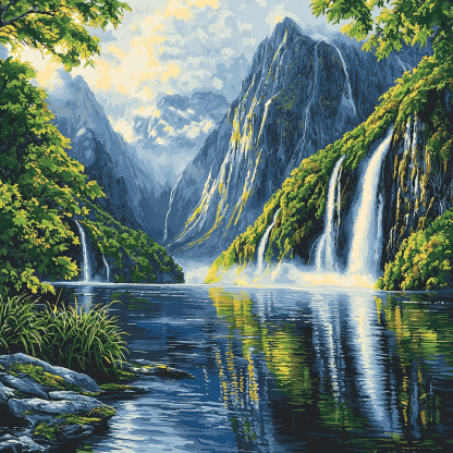 Milford Sound - Fiordland Paint By Color