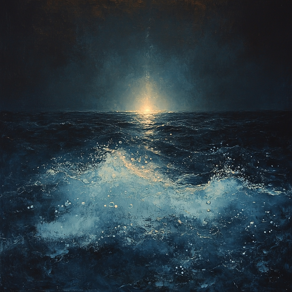 Caravaggio Inspired Seafoam Ripple paint by numbers