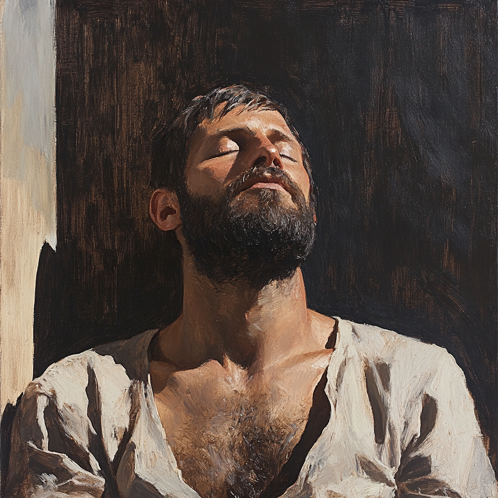 Lucian Freud Inspired Portrait In Shadow Painting by numbers kit