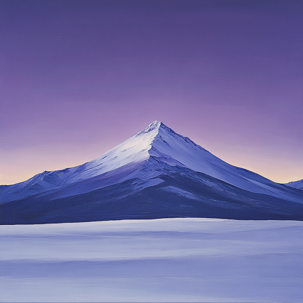 Lawren Harris Inspired Violet Summit Silence paint by number
