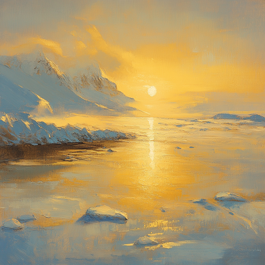 Turner Inspired Golden Glacier DIY paint by numbers
