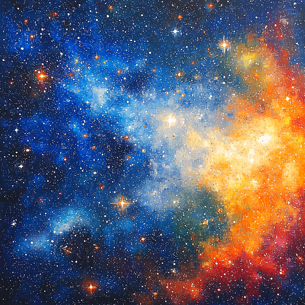 Georges Seurat Inspired Vibrant Universe Painting Number Kit