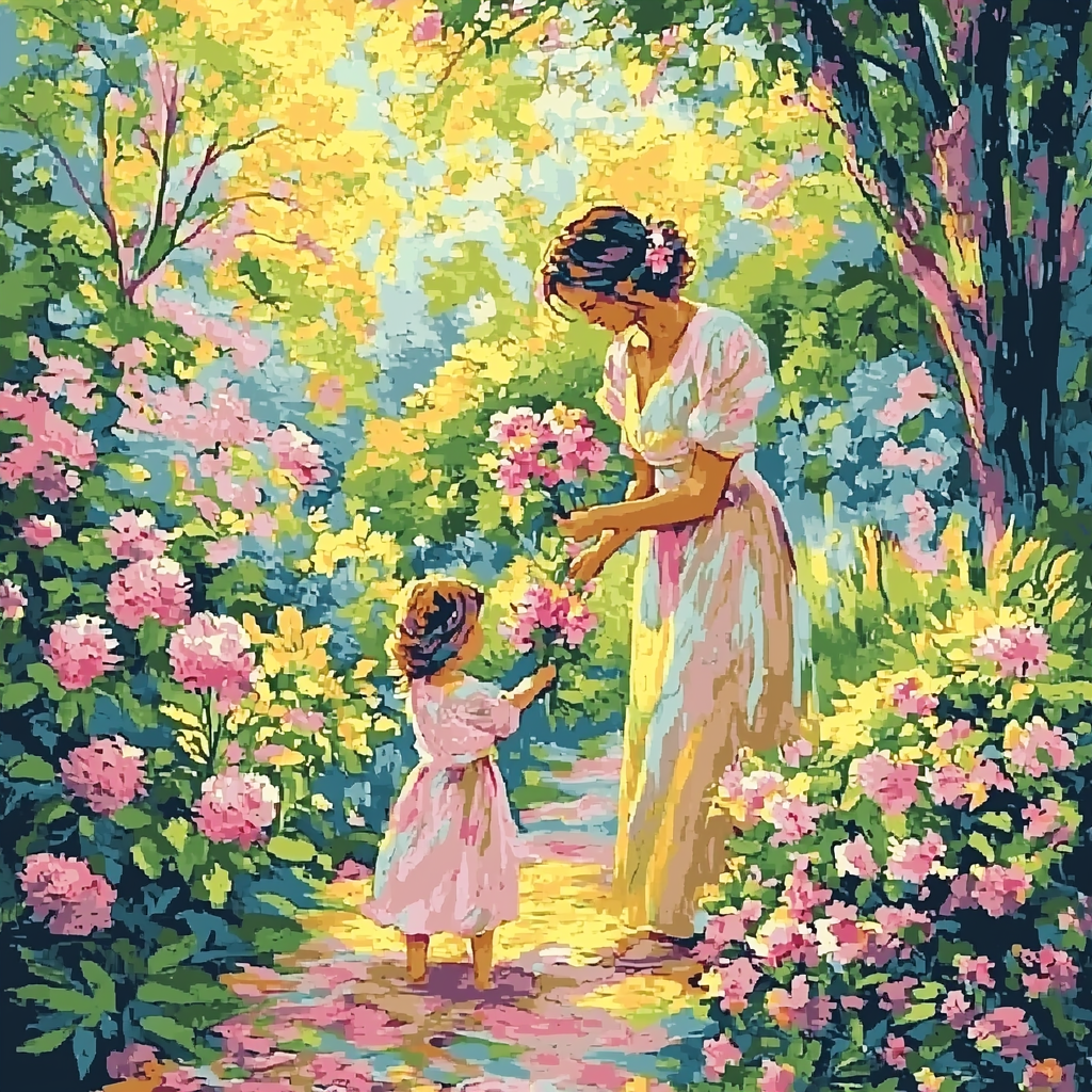 Mother's Love In Bloom Paint By Numbers Kits