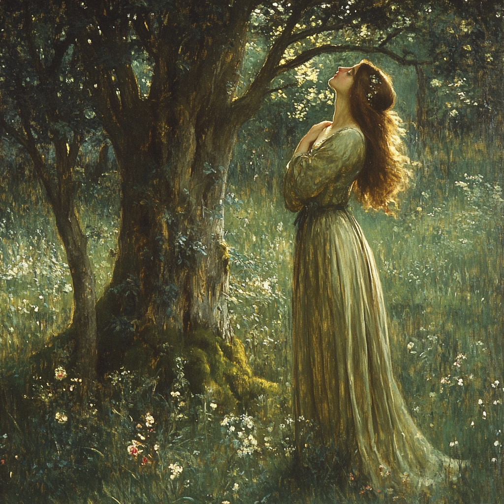 John William Waterhouse Inspired Enchanted Forest DIY paint by numbers