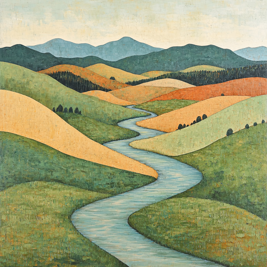 Zhao Mengfu Inspired Flow Of Time’s Whisper Painting Number Kit