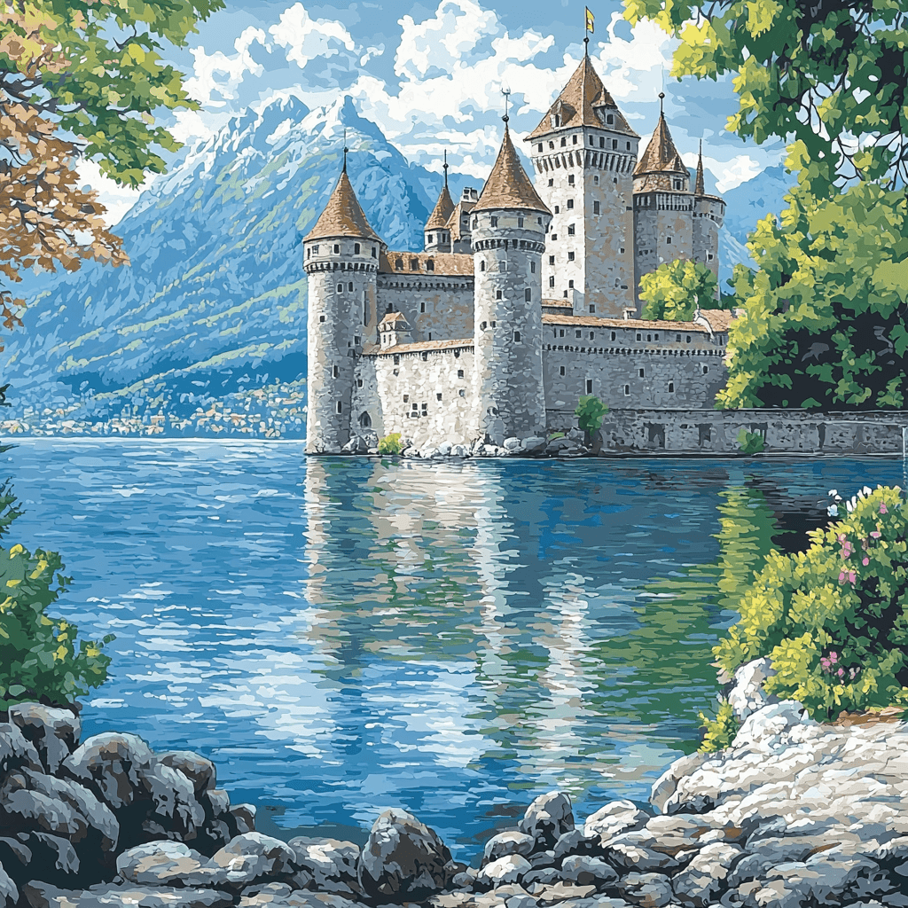 Chillon Castle - Montreux Paint By Numbers Kits