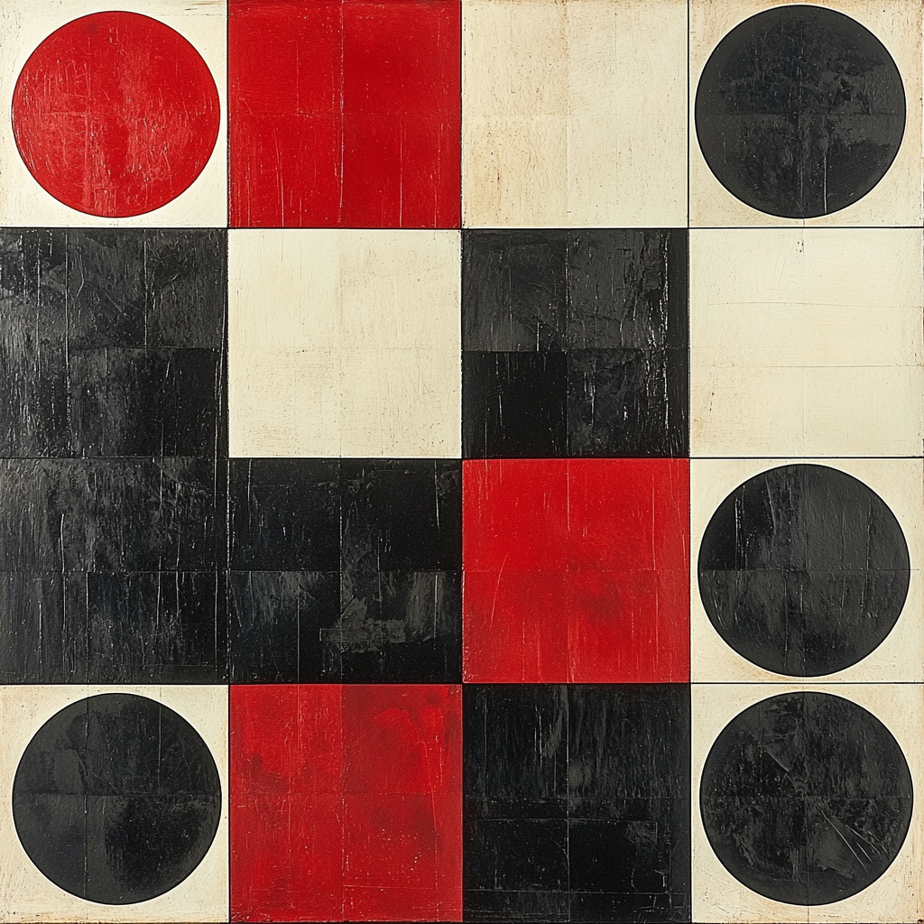 Kazimir Malevich Inspired Geometric Equilibrium Numbered Painting Kits