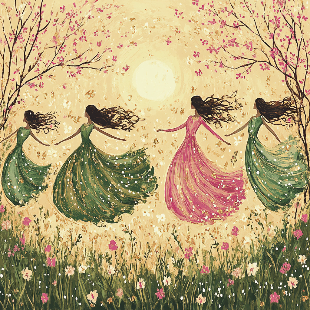 Botticelli Inspired Springtime Garden Celebration paint by number
