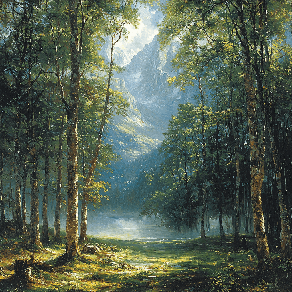 Albert Bierstadt Inspired Ethereal Forest Mist DIY Paint By Numbers