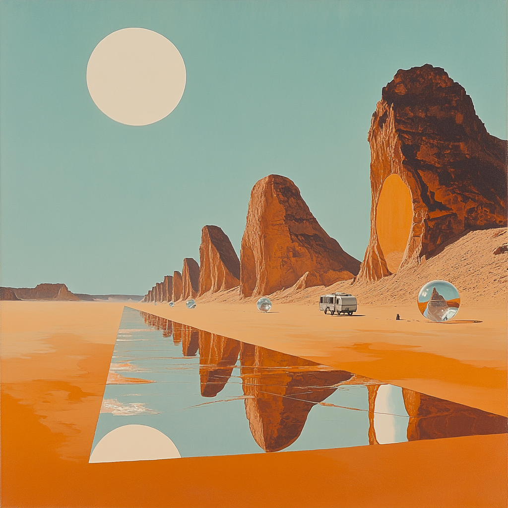 Salvador Dali Inspired Time Dilation Desert paint by color