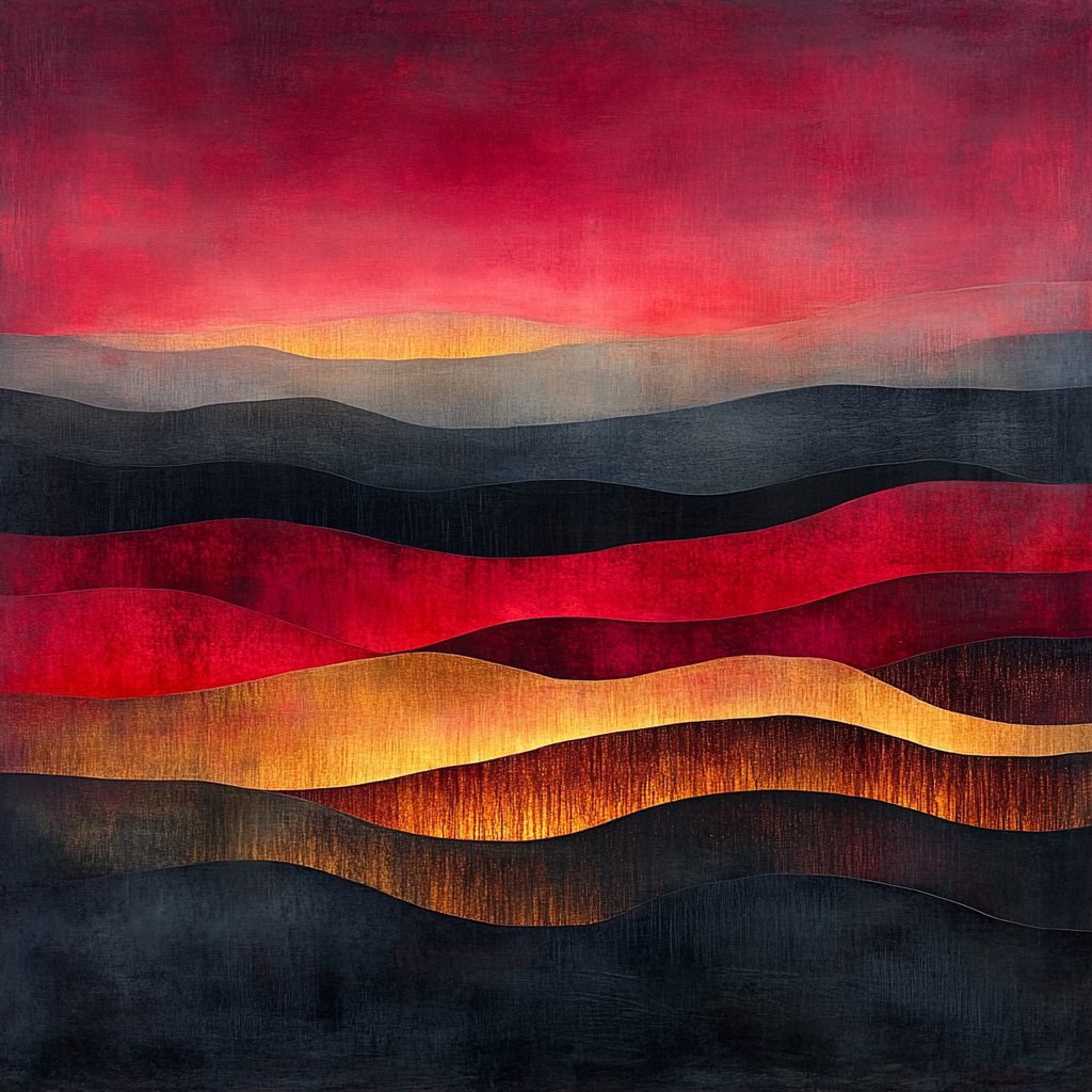 Mark Rothko Inspired Volcanic Silence paint by color
