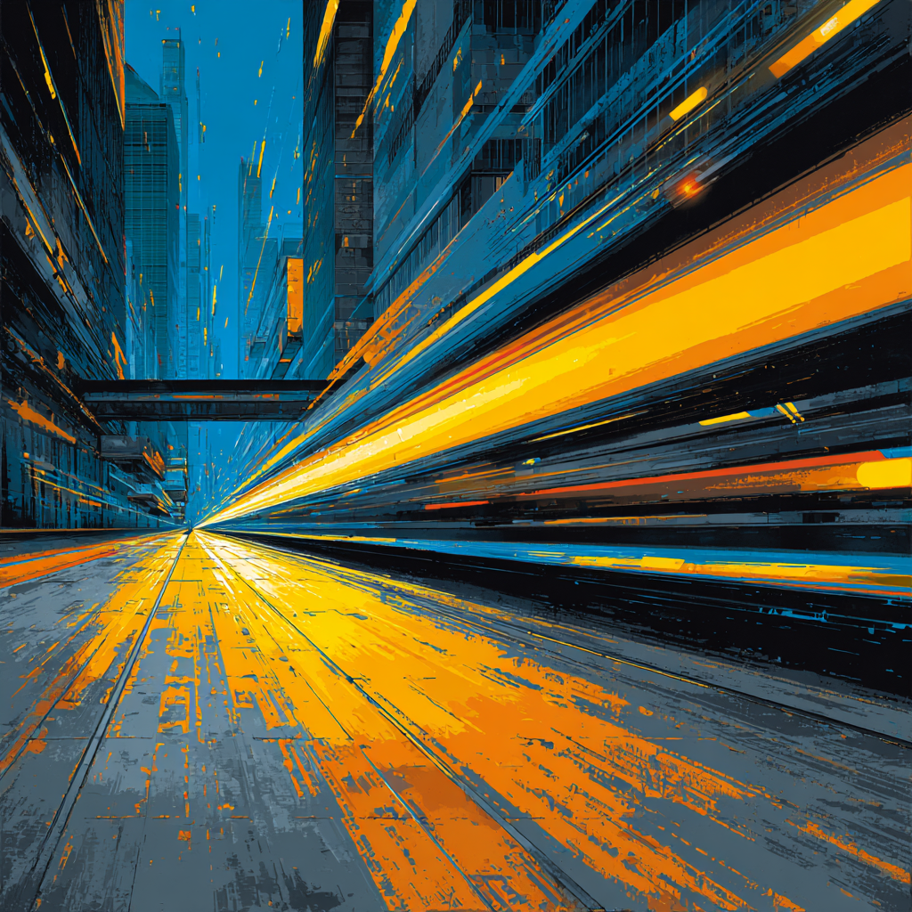 Giacomo Balla Inspired Speedway paint by color