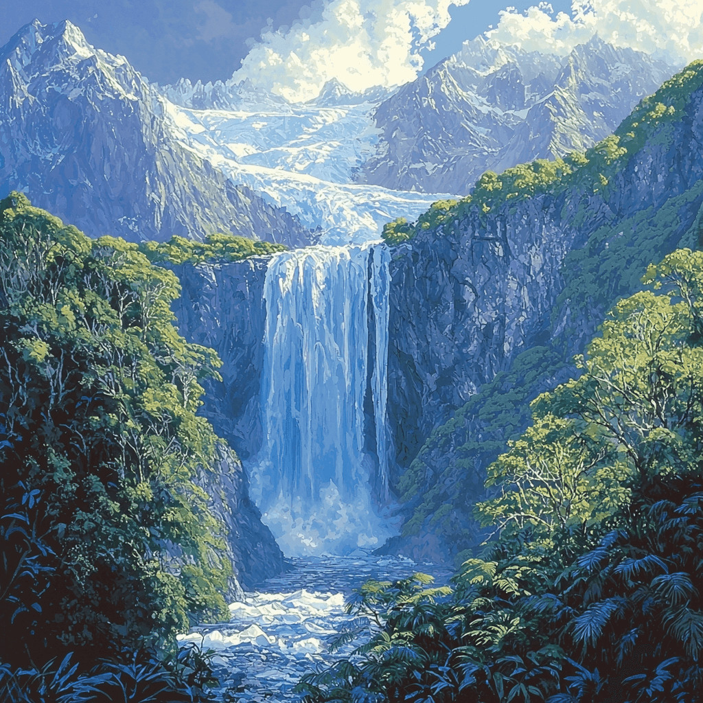 Franz Josef Glacier Paint By Color