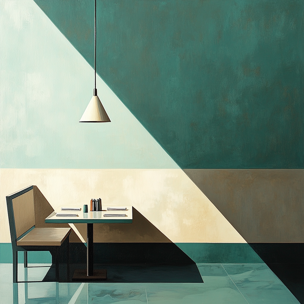 Edward Hopper Inspired Quiet Diner At Dawn paint by numbers