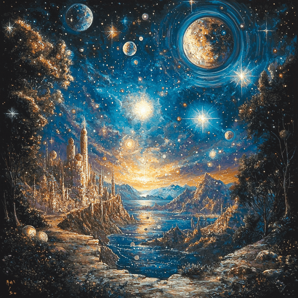 M.C. Escher Inspired Galactic Illusions Paint By Color