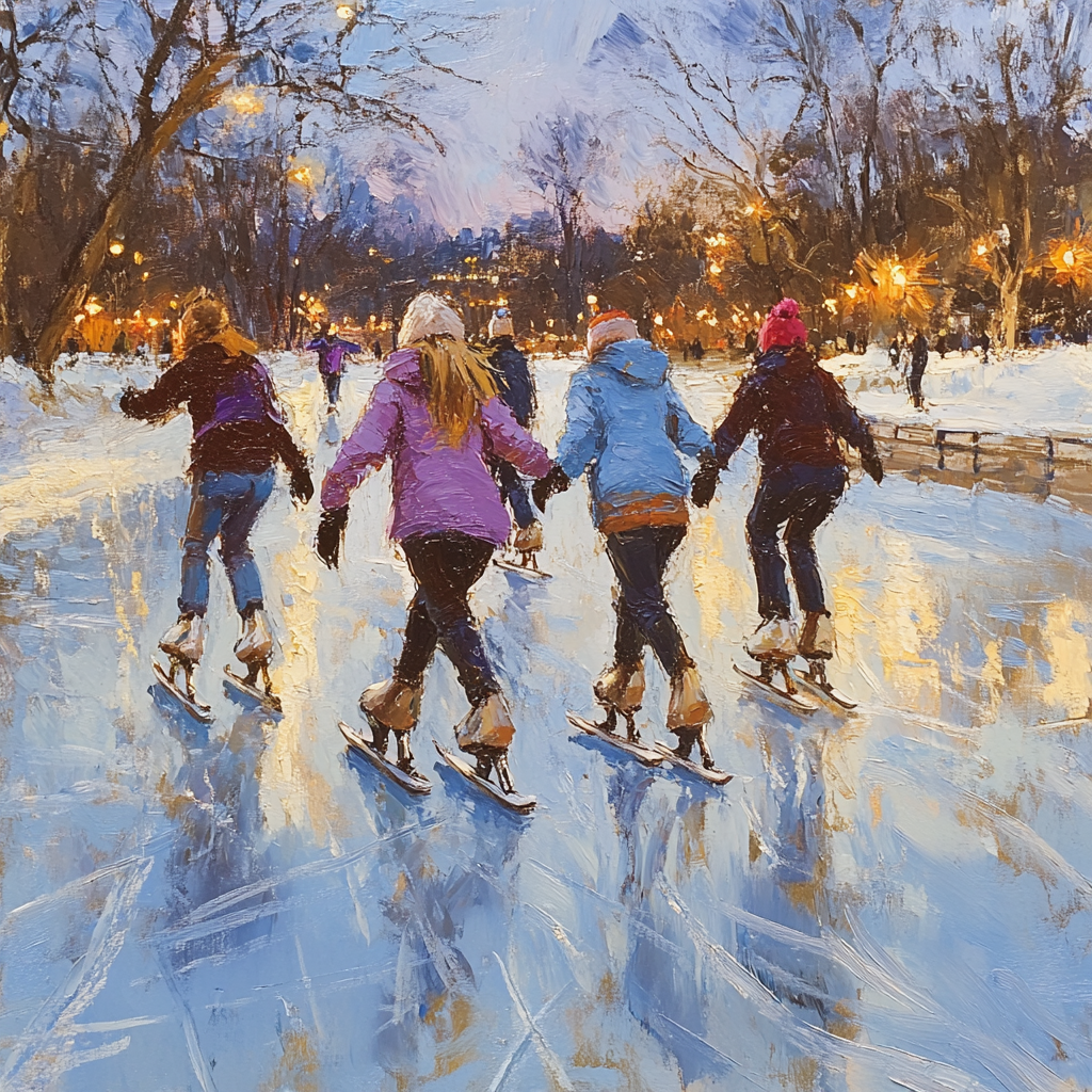 Edgar Degas Inspired Skaters At Dusk painting number kit