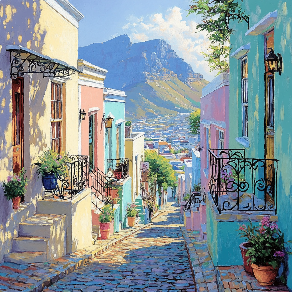 Bo Kaap Colorful Streets Cape Town South Africa Painting by numbers kit