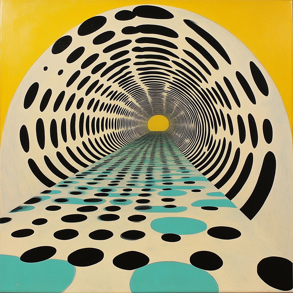 Yayoi Kusama Inspired Cosmic Loopscape paint by color