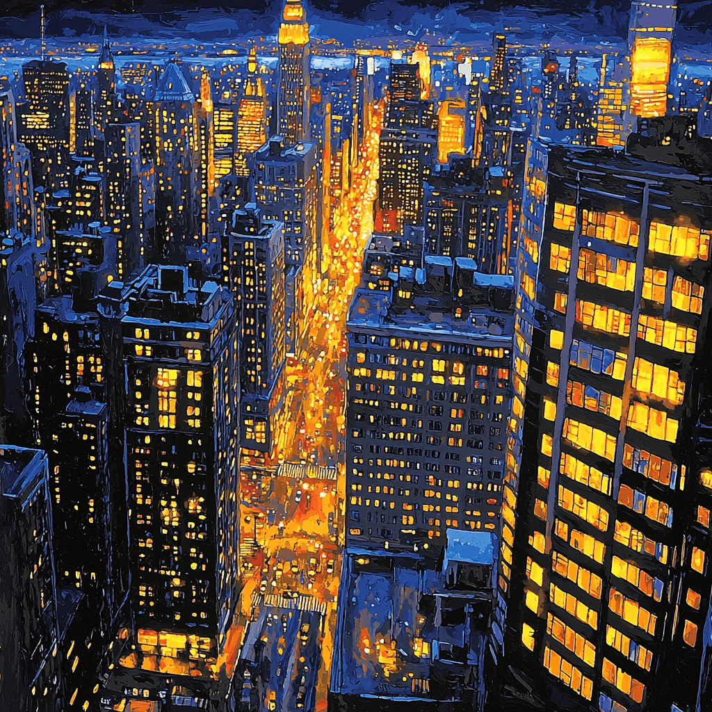 Edward Hopper Inspired The Urban Spirit Number Painting