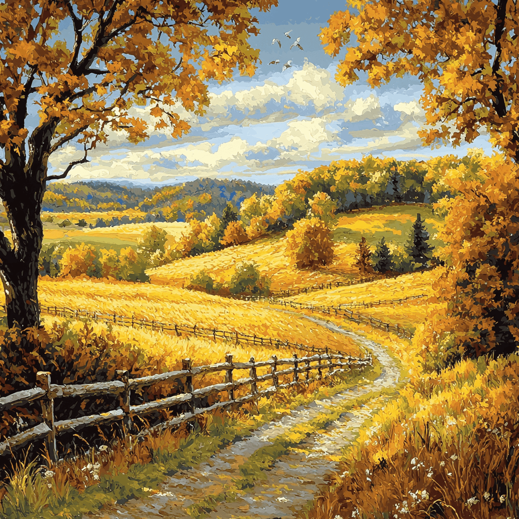 John Constable Inspired Autumnal Harvest Numbered Painting Kits