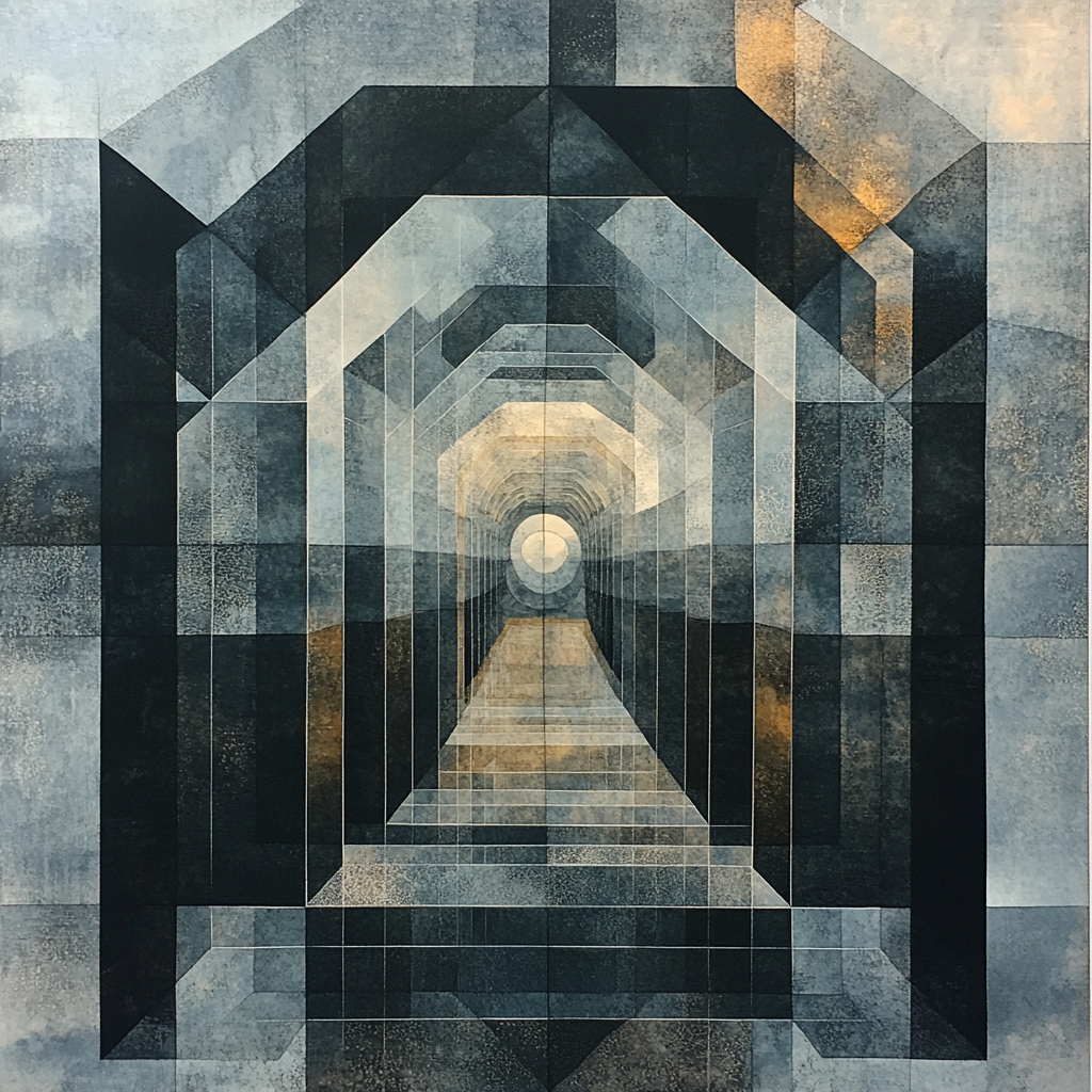 M.C. Escher Inspired Paradoxical Crystal Labyrinth Painting by numbers kit