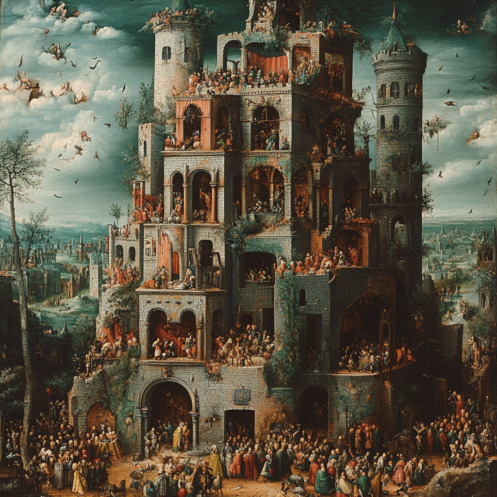 Hieronymus Bosch Inspired Allegory Of Virtue And Vice paint by numbers