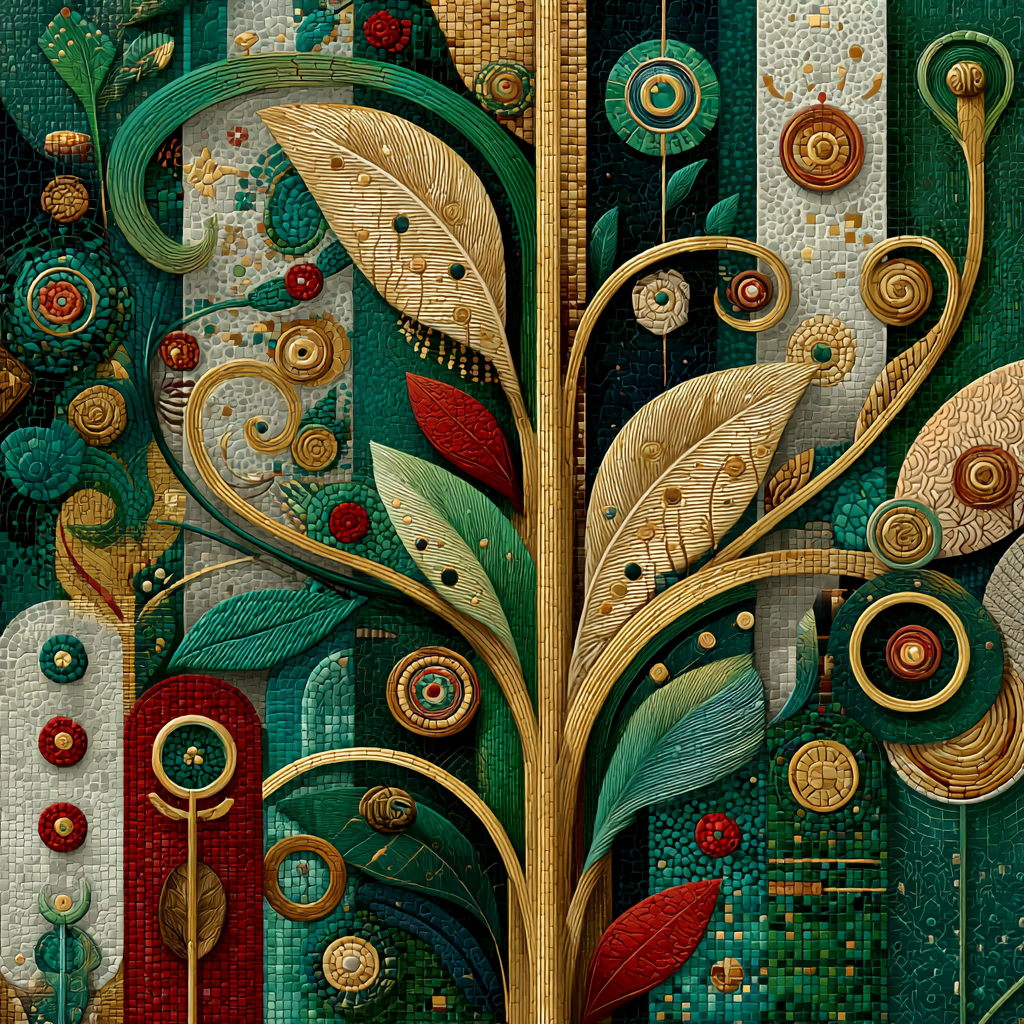 Gustav Klimt Inspired Gilded Rainforest Reverie Paint by numbers art [AI-44cdfac4-70d11c692db8]