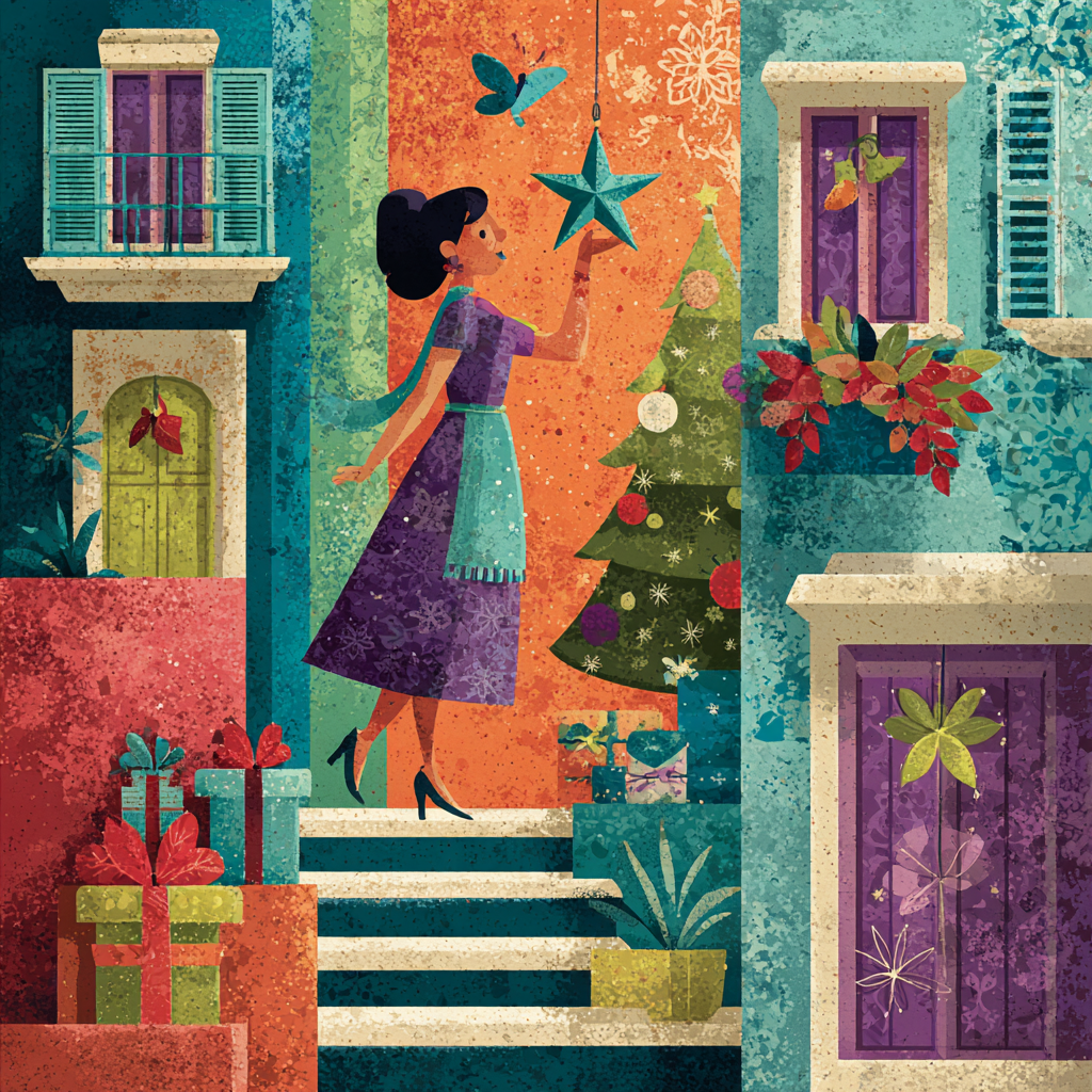 Encantos Candlelit Christmas Casita Numbered painting kits [AI-259fd086-1beafd55c814]