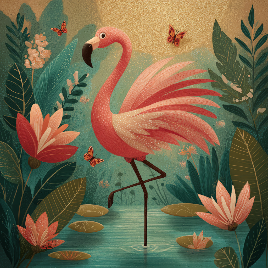 Flora Flamingo’s Jungle Ballet Disney Inspired Painting by numbers kit [AI-33ee22c2-e61bc40e2a7a]