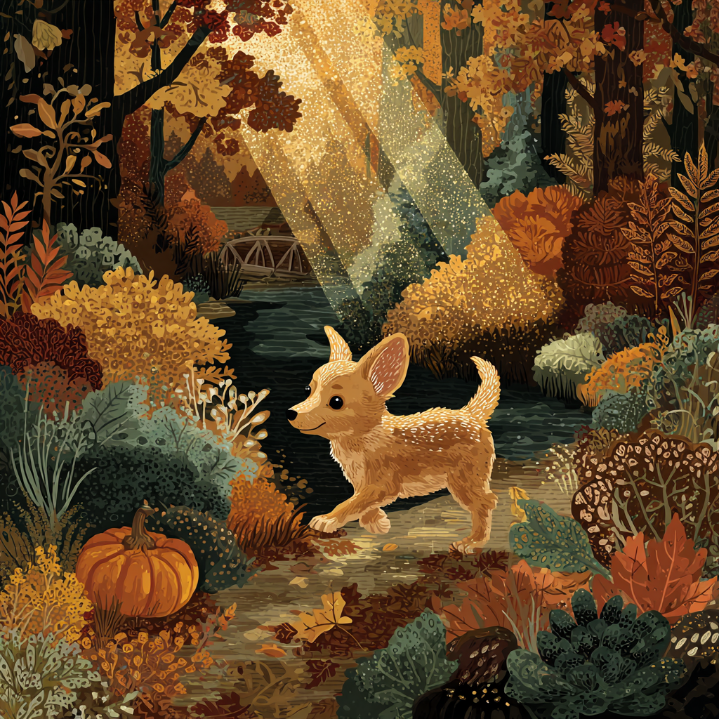 Copper’s Autumn Trail Surprise Disney Inspired paint by color [AI-00db98e2-f90504e5259a]