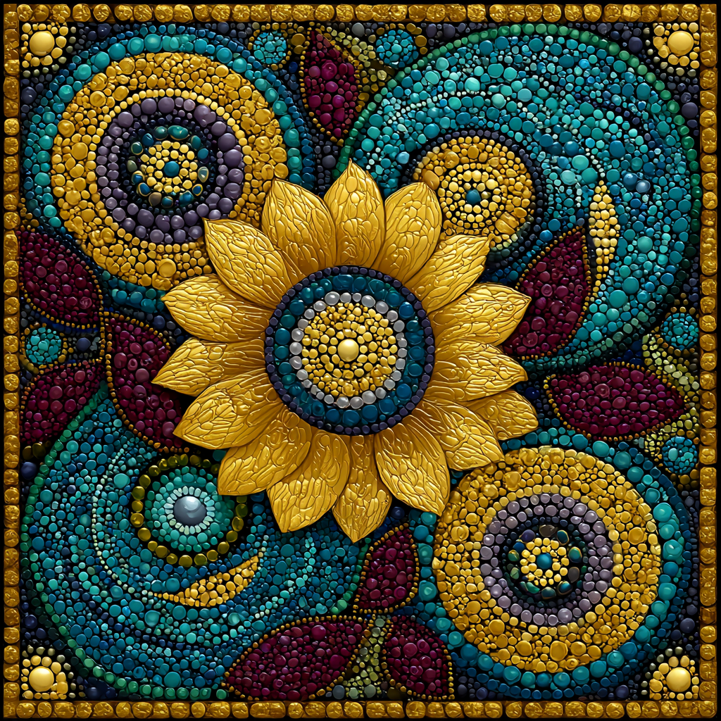 Gustav Klimt Inspired Saffron Pulse Of Inner Dawn paint by numbers [AI-dff7dae9-912786999253]