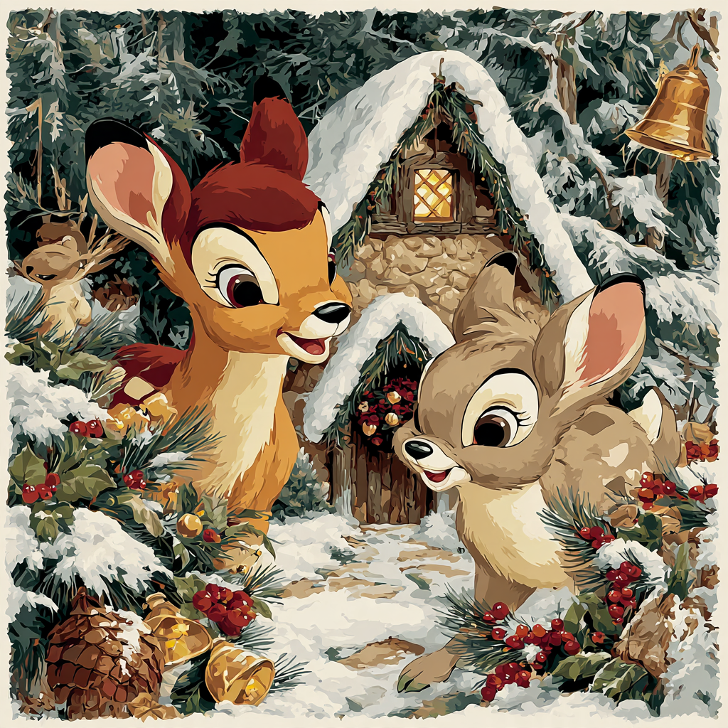 Bambi Frostberry Chapel Carol Painting by numbers kit [AI-adcd7e1a-1e62e0f02aad]