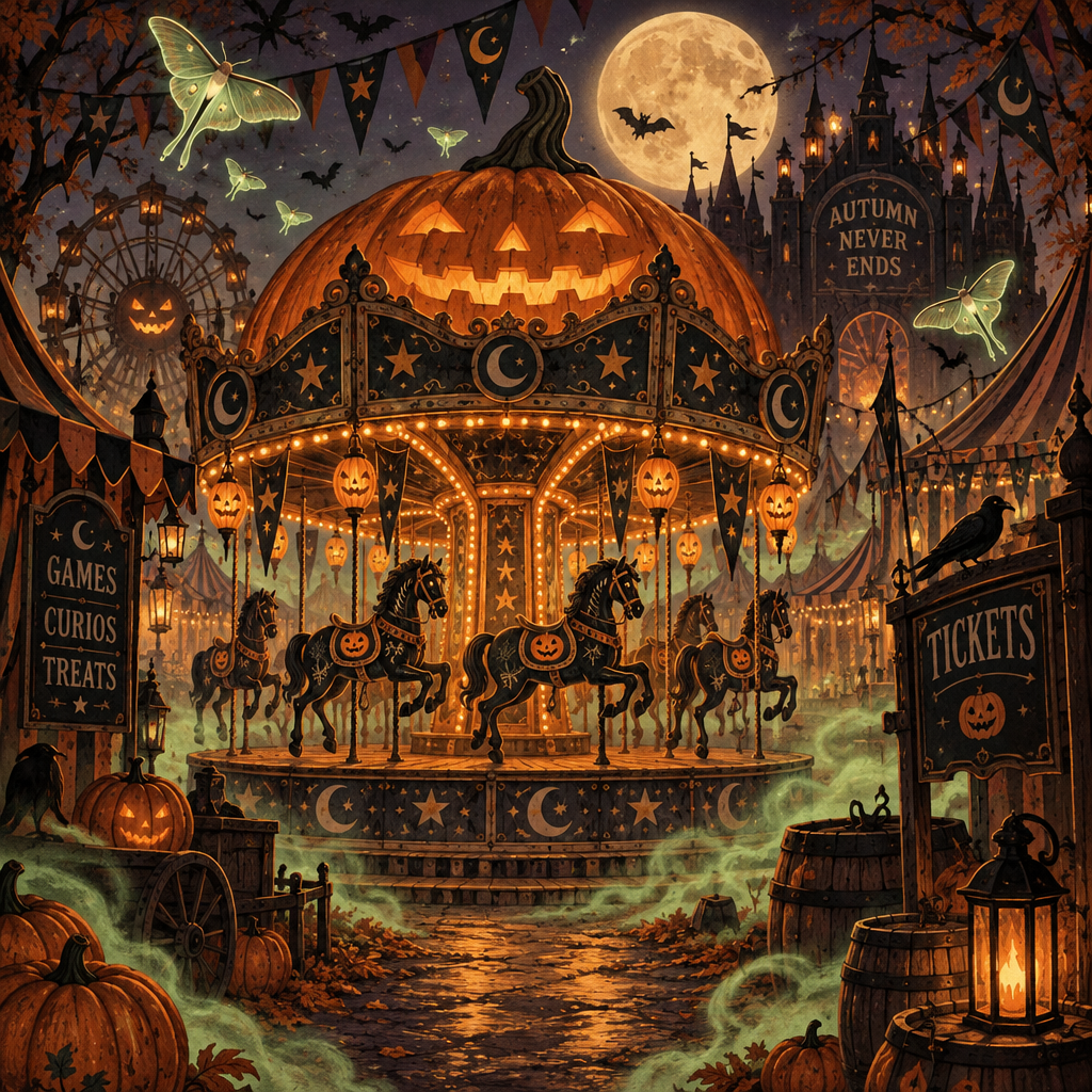 Halloween Pumpkin Moth Carnival Paint by numbers kits [AI-1fee6b9e-bdf66f0a4372]
