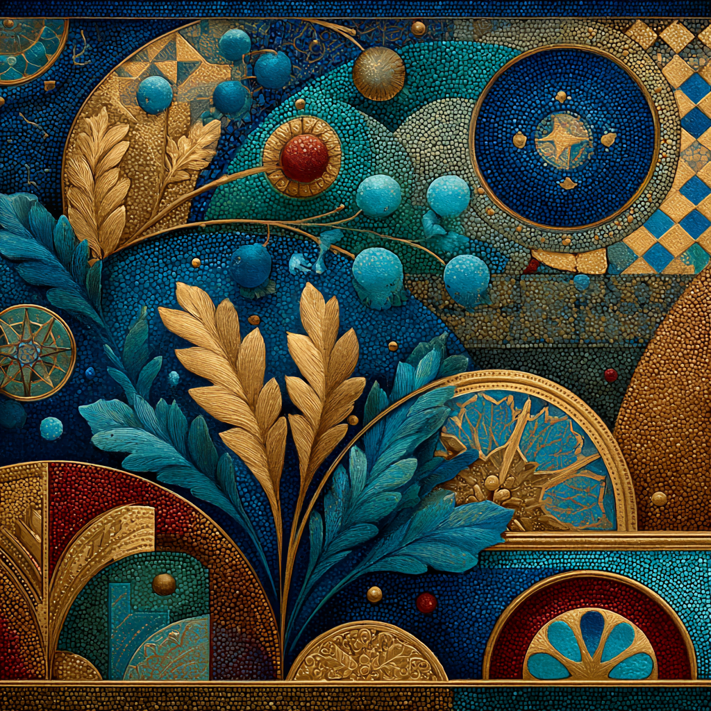 Gustav Klimt Inspired Cobalt Bramble Starfield DIY paint by numbers [AI-817e38b7-18dbefb18982]