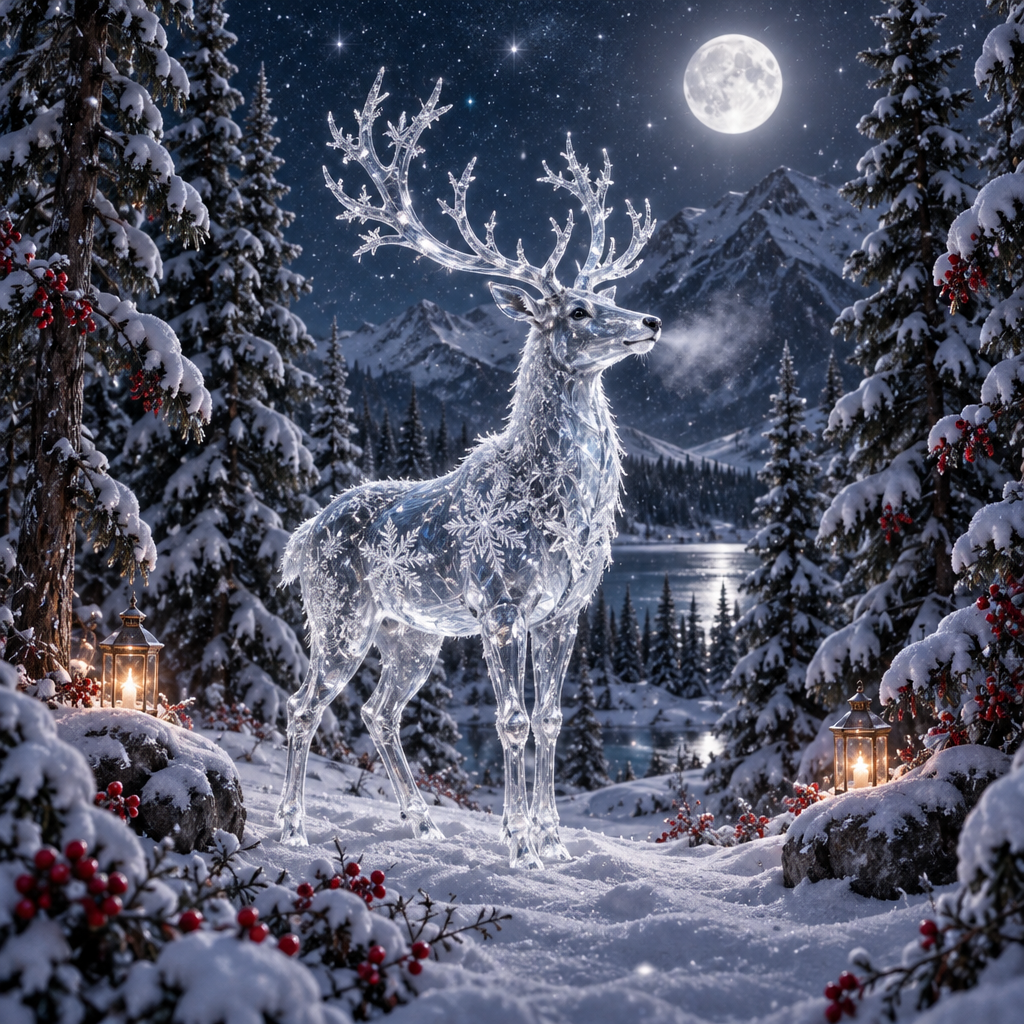 Christmas Crystal Reindeer Grove DIY paint by numbers [AI-0256e211-d9cf04f468bb]