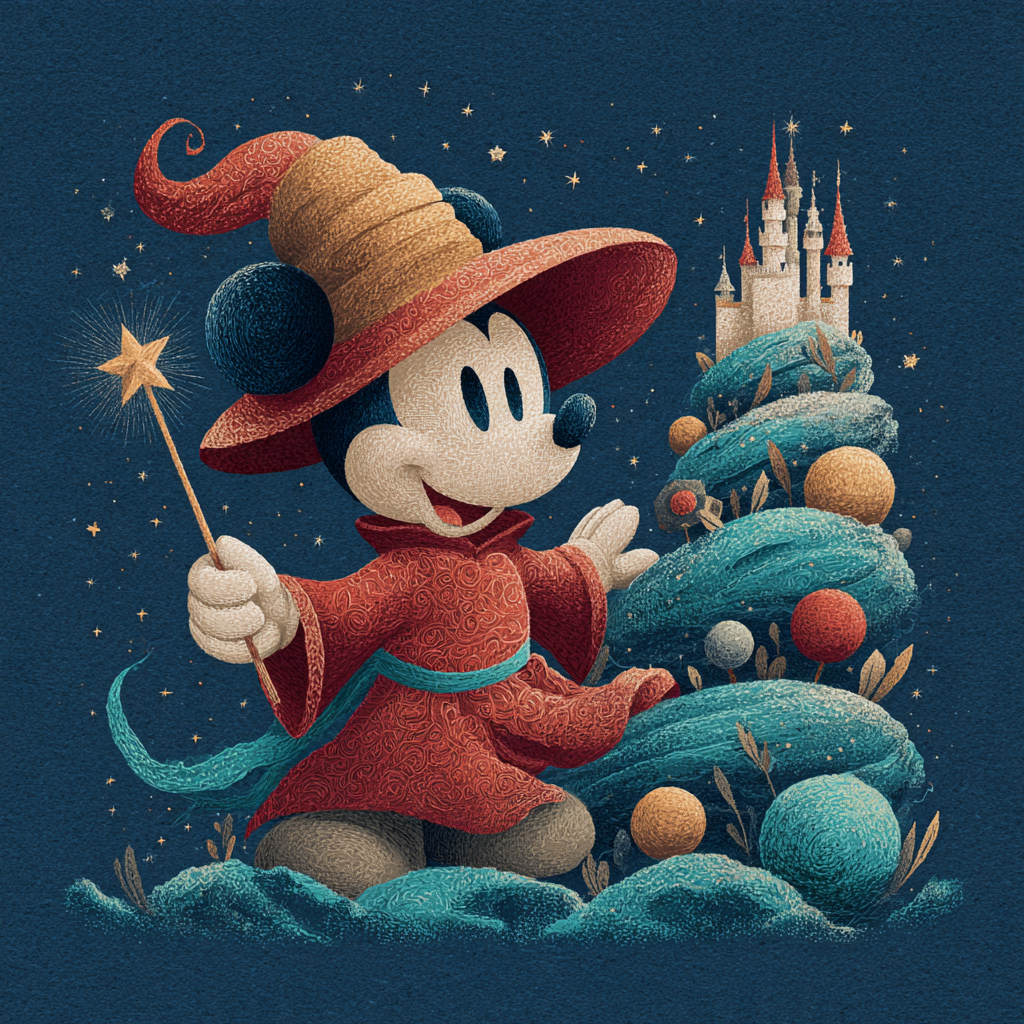 Sorcerer Mickeys Ornament Galaxy Tree Numbered painting kits [AI-5e59570e-52d1645f7115]