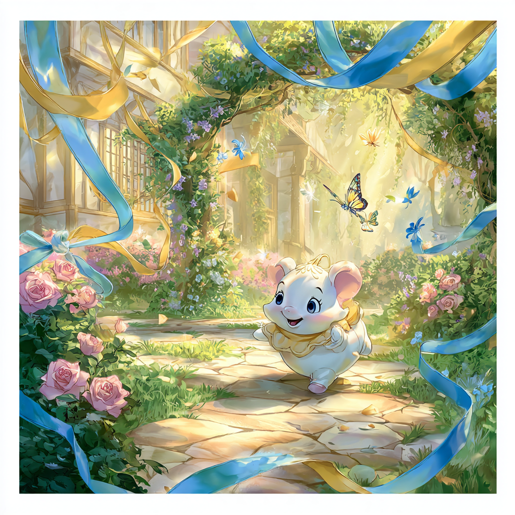 Mrs Potts Garden Teapot Parade Disney Inspired paint by number [AI-51d45e53-6b423de748cb]