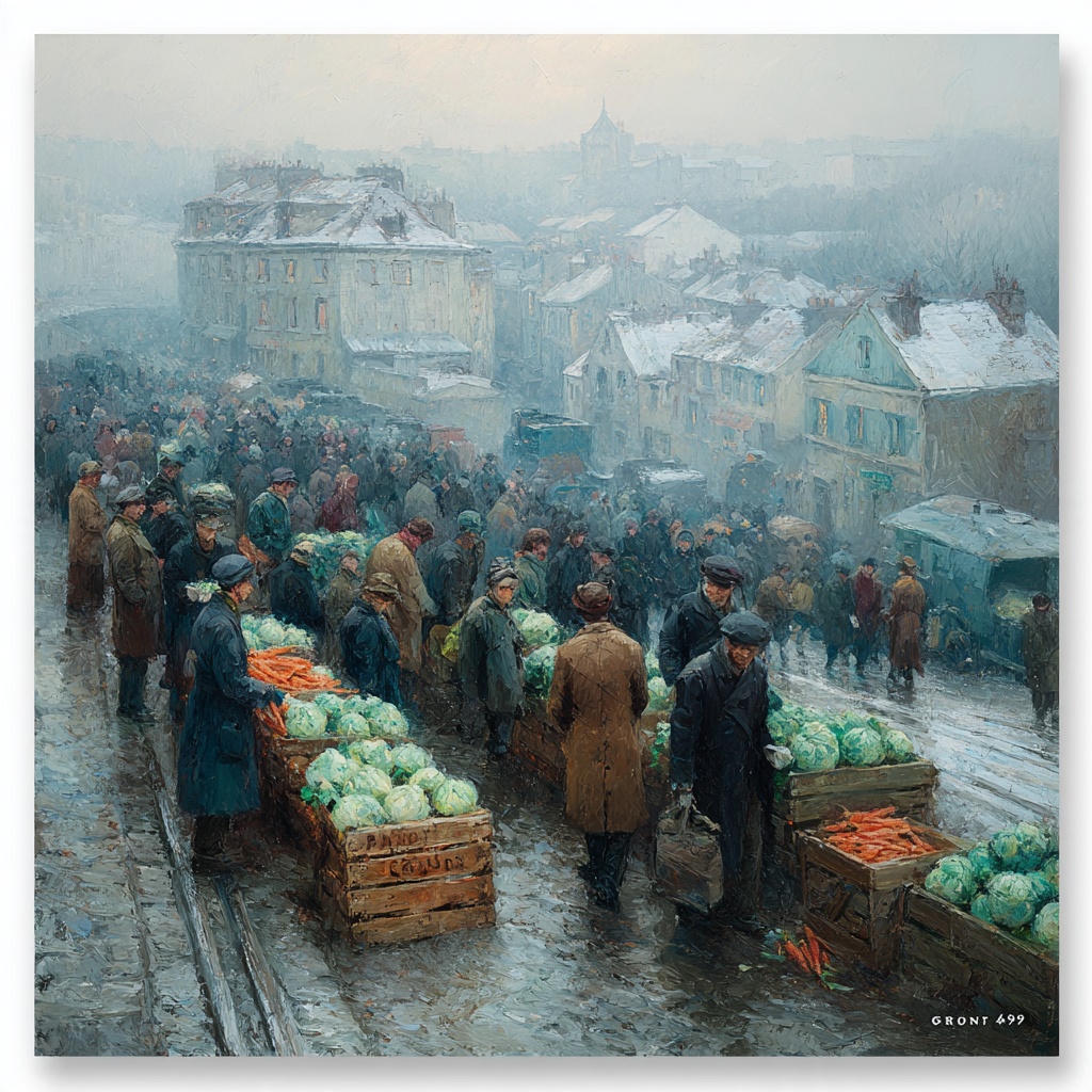 Camille Pissarro Inspired Winter Vegetable Market Paint by numbers kits [AI-89ff8625-69eb9fcff4bb]