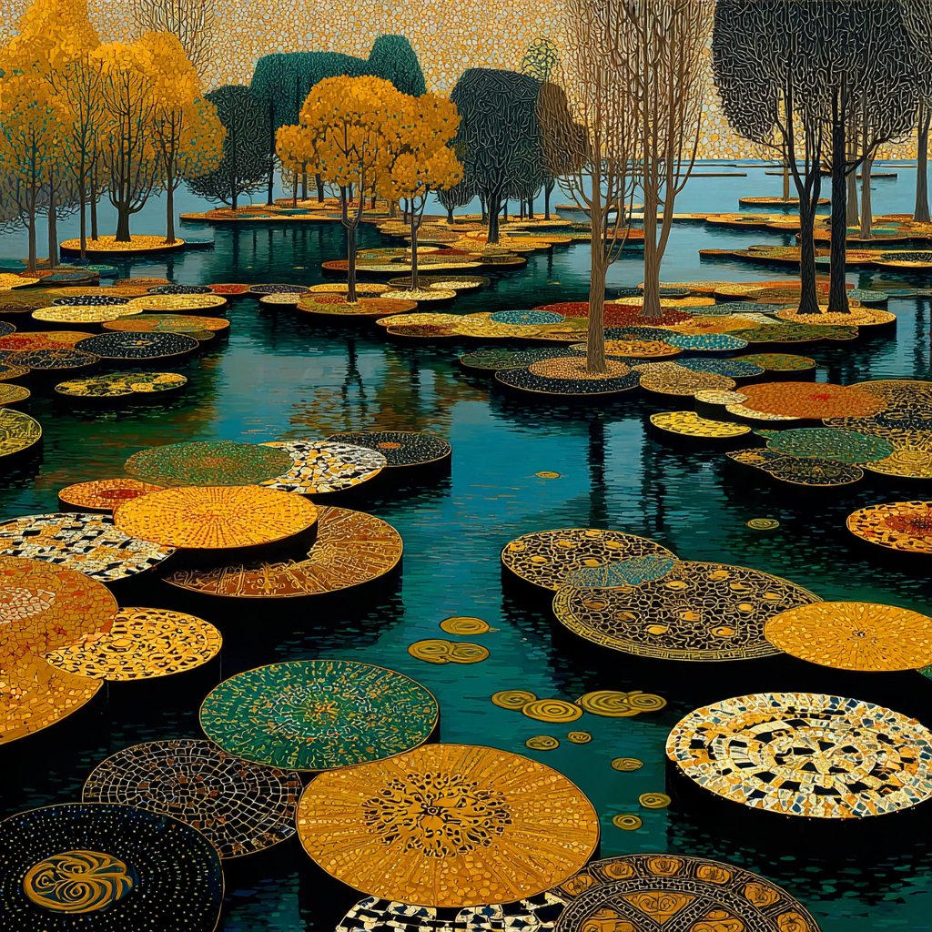 Gustav Klimt Inspired Gilded Mangrove Root Sonata Number painting [AI-427b9d3e-5e06258be6c4]