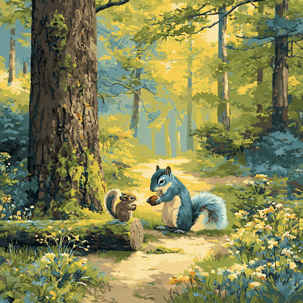 Kronk Squirrel Scout Forest Snack Disney Inspired Painting by numbers kit [AI-42c17196-4c7f57988911]