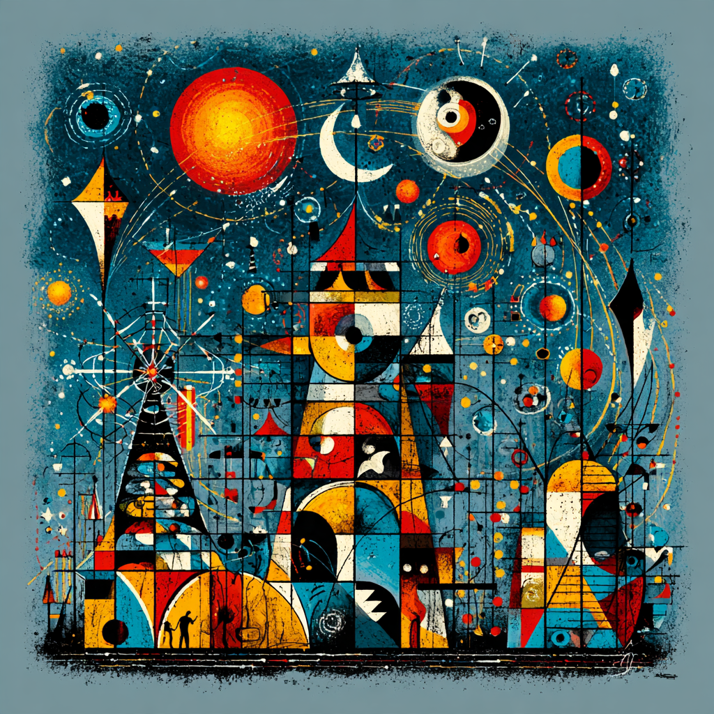 Joan Miró Inspired Dream Carnival Kites DIY paint by numbers [AI-99eda0cb-e4cf797018c2]