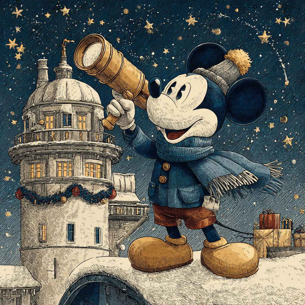 Mickeys Crystal Stocking Observatory Number painting [AI-c217b125-737ff1fb8411]