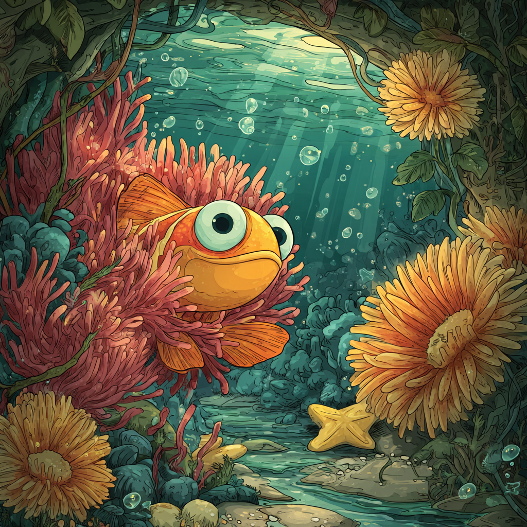 Marlin Coral Garden Hideaway Disney Inspired Paint by numbers art [AI-6525e34f-be792d6b6fc8]